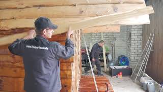 Gartenhaus Hütte Hobbithaus selber bauen TimberTeam Bausatz [upl. by Ahseket]