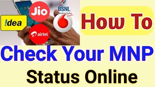 How To Check MNPMobile Number Portability Status Online  Know Your Porting Status । Sim port [upl. by Jolanta961]