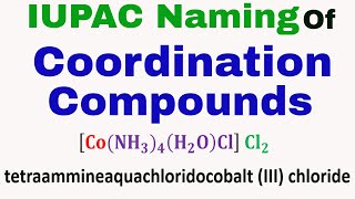 Coordination Compounds  IUPAC Nomenclature of Coordination Compounds [upl. by Eendyc311]