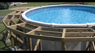 Part 3 Above Ground Pool Deck Construction [upl. by Tadd747]