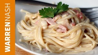 How to make Spaghetti Carbonara  Whipped up in 10 mins  Recipes by Warren Nash [upl. by Ahsiadal]