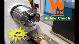 Wen 4Jaw Woodworking Lathe Chuck Review [upl. by Ellemrac]