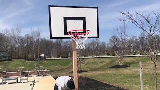 How to make a Homemade Basketball Hoop from scratch [upl. by Anaujat]