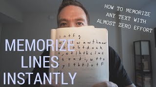 HOW TO MEMORIZE LINES INSTANTLY SERIOUSLY [upl. by Virgina]