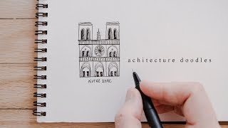 How To Draw Buildings  Architecture Doodles For Beginners [upl. by Eelyab]