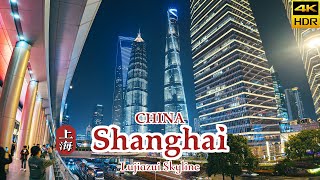 4K CHINA Shanghai Nights Discover the Enchanting Lujiazui Skyline [upl. by Eralcyram947]