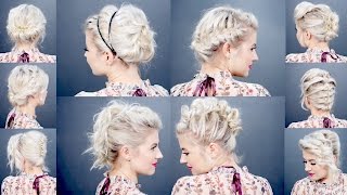 10 EASY UPDO Tutorials FOR SHORT HAIR  Milabu [upl. by Mansoor]