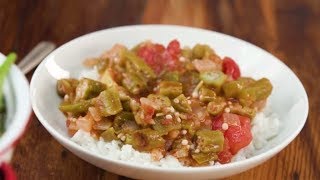 Classic Okra and Tomatoes  Southern Living [upl. by Kalagher18]