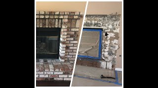 Brick Fireplace Makeover Part 1 Demo  Demolition [upl. by Niuqram]