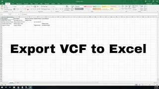 how to export vcf to excel  vba vbatip15 [upl. by Ennyletak]