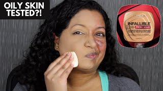 L’Oreal Paris Infallible Fresh Wear Foundation In A Powder Foundation Review 1 Week Wear Test [upl. by Mandeville]