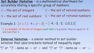 Set Builder and Interval Notation [upl. by Huang]