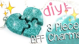 DIY PUZZLE Friendship Charms  3 Pieces [upl. by Erdeid]