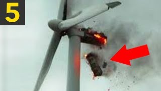 Top 5 Wind Turbine FAILS amp Mishaps [upl. by Yznel]