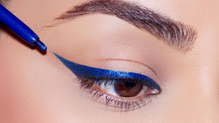 See How Different Eyeliner Colors can Completely Change Your Look [upl. by Coppins]