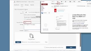 Sending a document for signature  Adobe Acrobat [upl. by Eeryn496]