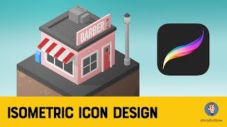 Isometric Drawing in Procreate Tutorial [upl. by Anivad463]