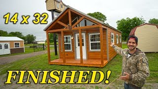 FINISHED Cabin  Shed To House  LoneStar Sheds [upl. by Weitzman]