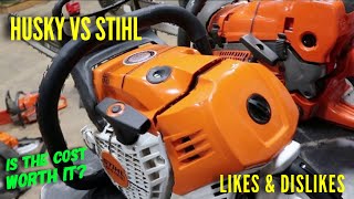 Husqvarna VS Stihl  Autotune VS Fuel Injection  The best chainsaws on the planet [upl. by Atinaujnas]