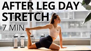 7 MIN AFTER WORKOUT STRETCH  Short amp Efficient Stretch for Leg Days  Daniela Suarez [upl. by Hizar]