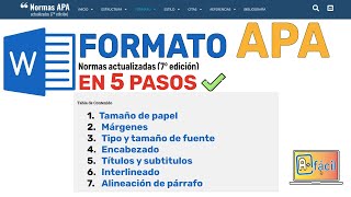 FORMATO APA 7ma edición ✅NORMAS APA ÚLTIMA EDICIÓN 2024✌️ [upl. by Latsyrd]