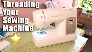 THREAD YOUR SEWING MACHINE  Singer Brilliance 6180 Sewing Machine [upl. by Yrffej48]