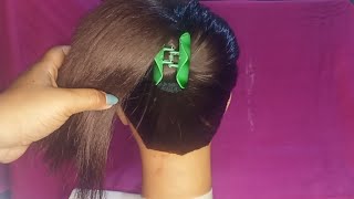 Clutcher Bun Hairstyle  Easy And Simple Juda Hairstyle  BARNAS MAKEOVER [upl. by Idnahk]