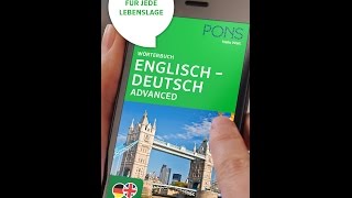 PONS Translator App Advanced English Deutsch [upl. by Gnolb]