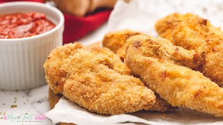 The Secret to Crispy BAKED Chicken Tenders [upl. by Laicram]