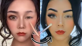 SIGUIENDO UN TUTORIAL COREANO OJOS GRANDES CON MAQUILLAJE [upl. by Ledba617]