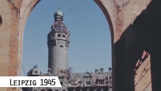 Leipzig in April 1945 in color and HD [upl. by Linad987]