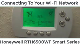 How To Connect Your Honeywell RTH6500WF or RTH6580WF To Your Wi Fi Network Using Your Mobile Phone [upl. by Aitnis757]