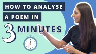 How to Analyse a Poem in 3 Minutes [upl. by Moise]