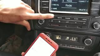 Volkswagen Polo music system connect with phone [upl. by Hirsh]