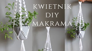 💜DIY PROSTY KWIETNIK ZE SZNURKA MAKRAMA 💜 EASY MAKRAMME PLANT HANGER [upl. by Friede209]