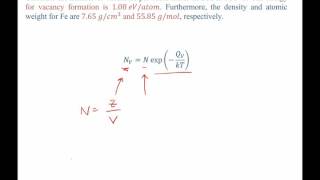 Materials science vacancies example problem [upl. by Gerhard]