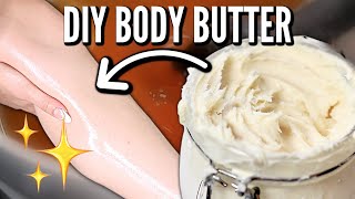 DIY BODY BUTTER  How To Make Body Butter With Shea Butter And Cocoa Butter [upl. by Ivan418]