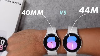 Samsung Galaxy Watch 5  40mm vs 44mm SIZE Comparison on WRIST [upl. by Mellisent372]