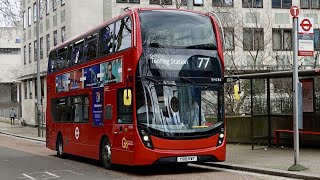 London Bus Route 77  Tooting to Waterloo  Subtitles [upl. by Fifine]