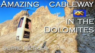 Amazing Cableway Langkofel  Sassolungo in the Dolomites 4K [upl. by Cavuoto]