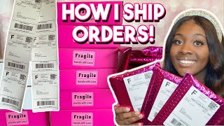 HOW I PACKAGE amp SHIP ORDERS DETAILED TUTORIAL  LIFE OF AN ENTREPRENEUR [upl. by Onitnelav]