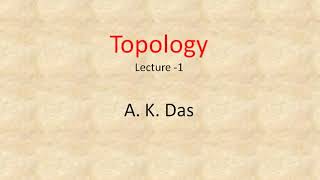 Topology Lecture1 [upl. by Drona]