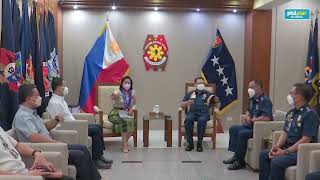 VP Leni Robredo visits the PNP [upl. by Anotyad11]