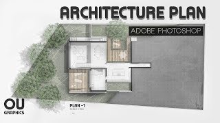 Easy Architecture Plan in Adobe Photoshop [upl. by Einneb]