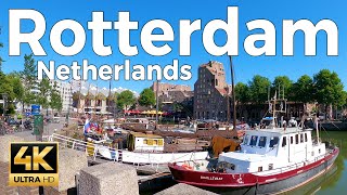 Rotterdam Netherlands Walking Tour 4k Ultra HD 60fps – With Captions [upl. by Mohr646]