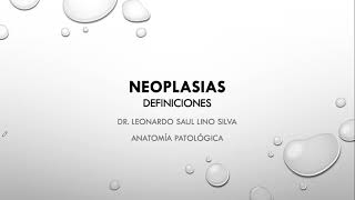 Neoplasia definiciones [upl. by Somar]