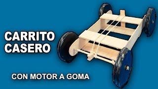 Como Hacer un Coche o Carro Casero de Madera Con Motor a Goma Paso a Paso│Rubber Car│Carrito Casero [upl. by Dyol]