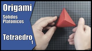 Tetraedro 1  Sólidos Platónicos  Origami [upl. by Septima]