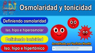 Osmolaridad y tonicidad  Solución isotónica  Solución hipertónica  Solución hipotónica [upl. by Bullard]