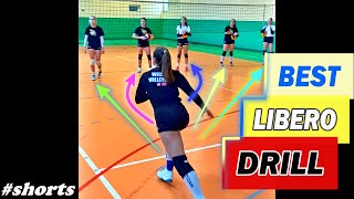 THE BEST LIBERO DRILL Improve Volleyball Defense [upl. by Aerbma]